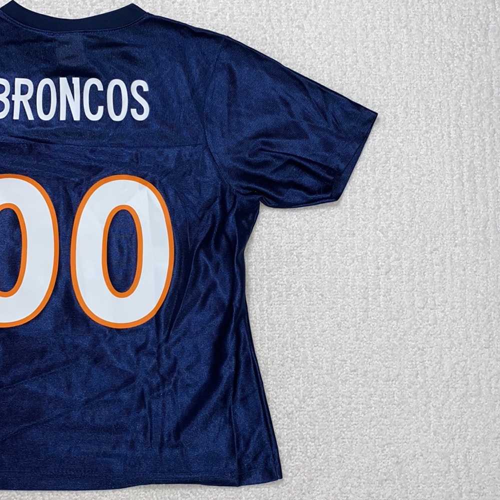 NWT 🏈 NFL Team Apparel Women’s Denver Broncos Jersey Tee Shirt Size Small 💙🧡 - Picture 6 of 13